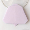 Marque-place cloche origami mauve