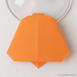 Marque-place cloche origami orange