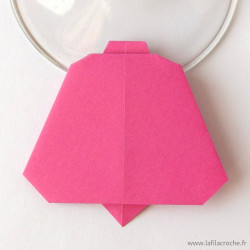 Marque-place cloche origami rose