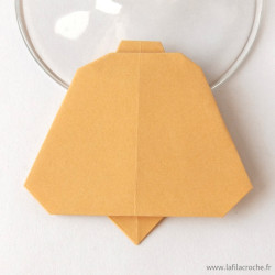 Marque-place cloche origami sable