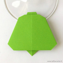 Marque-place cloche origami vert