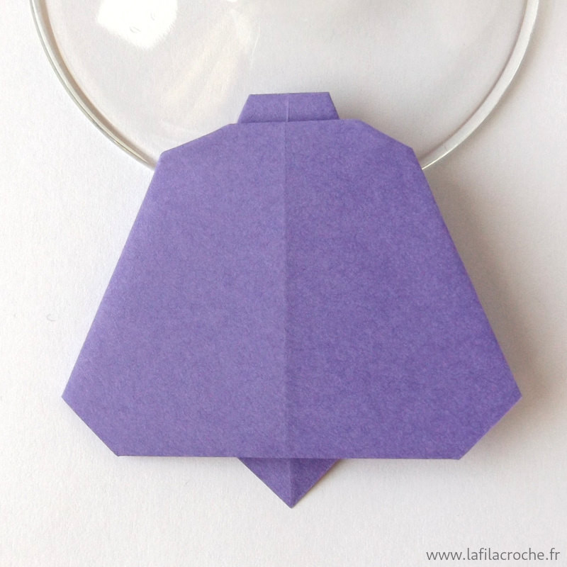 Marque-place cloche origami violet