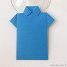 Marque-place chemise origami bleu