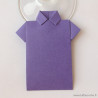 Marque-place chemise origami violet