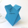 Marque-place maillot de bain origami bleu