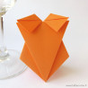 Marque-place maillot de bain origami orange