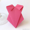 Marque-place maillot de bain origami rose