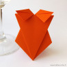 Marque-place maillot de bain origami rouge orangé