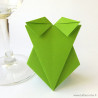 Marque-place maillot de bain origami vert