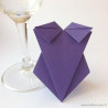 Marque-place maillot de bain origami violet