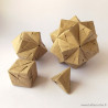 Boules kusudama origami Sonobe en papier réutilisé