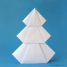Sapin de Noël blanc en origami