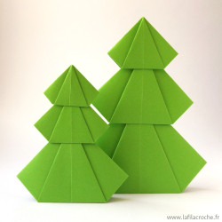 Sapins origami à poser