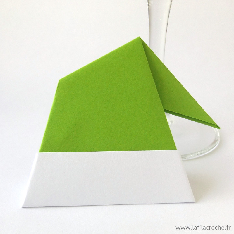 Marque-place bonnet de lutin vert
