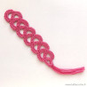 Marque-page arabesque dentelle fuschia