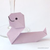 Marque-place serpent mauve en origami