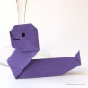 Marque-place serpent violet en origami