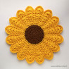 Dessous de plat fleur, modèle tournesol