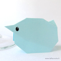 Marque-place poussin bleu clair