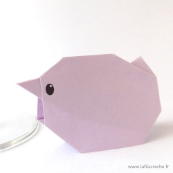 Marque-place poussin  mauve