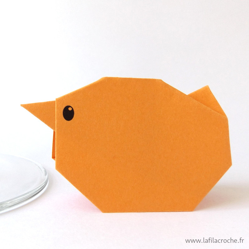 Marque-place poussin orange