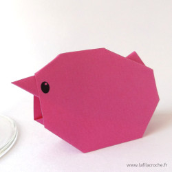 Marque-place poussin rose