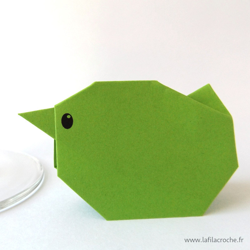 Marque-place poussin vert