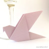 Marque-place colombe mauve