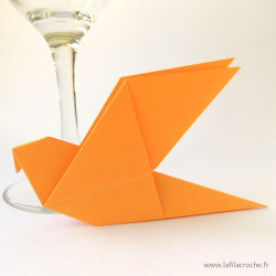 Marque-place colombe orange