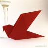 Marque-place colombe rouge