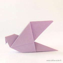 Colombe origami mauve