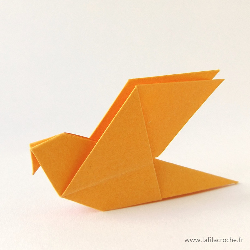 Colombe origami orange
