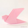 Colombe origami rose clair