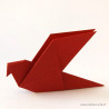 Colombe origami rouge
