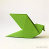 Colombe origami vert