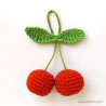 Bijou de maison cerises au crochet