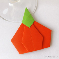 Marque-place citrouille rouge orangé