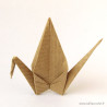 Grue origami en papier kraft uni