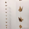 Guirlande grues origami kraft uni