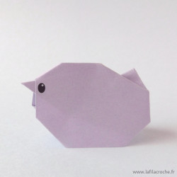 mini poussin origami mauve