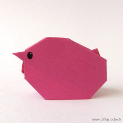 mini poussin origami rose