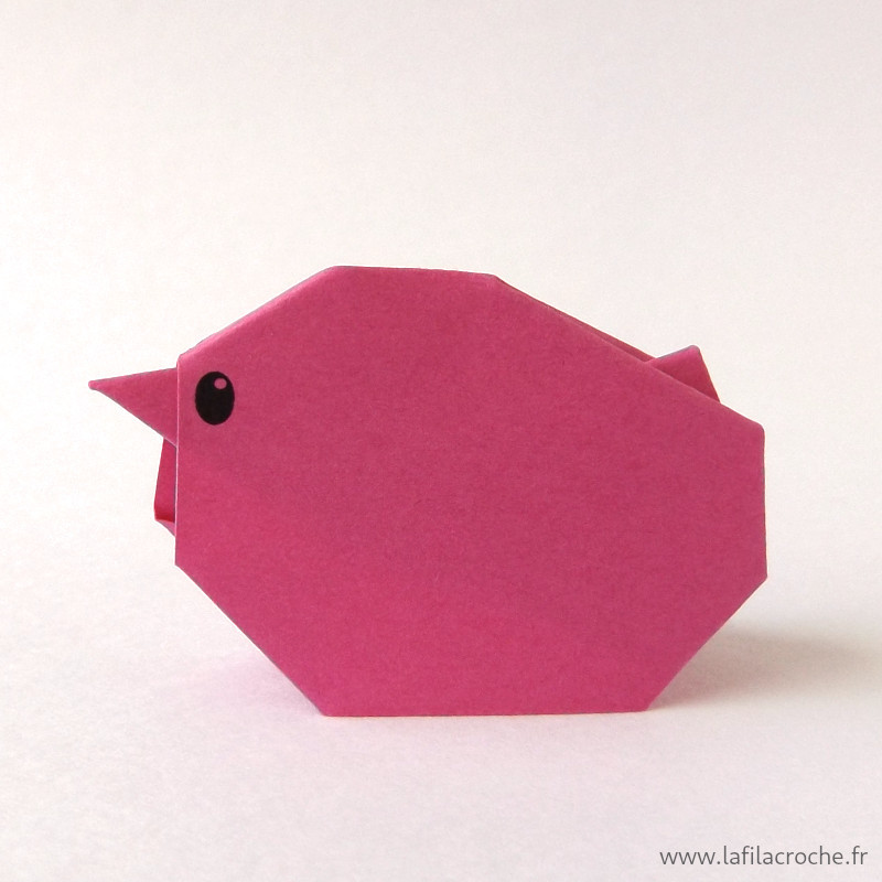 mini poussin origami rose