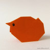 mini poussin origami rouge orange