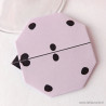 Marque-place coccinelle origami mauve