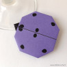 Marque-place coccinelle origami violet