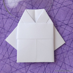 Marque-place kimono blanc
