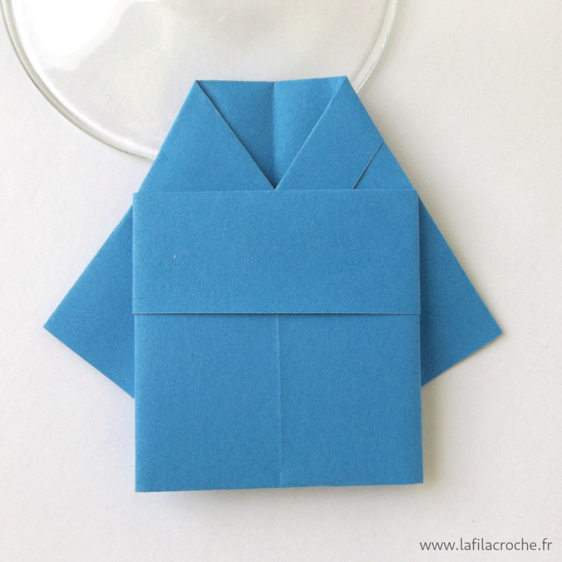 Marque-place kimono bleu