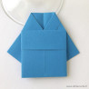 Marque-place kimono bleu