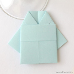 Marque-place kimono bleu clair