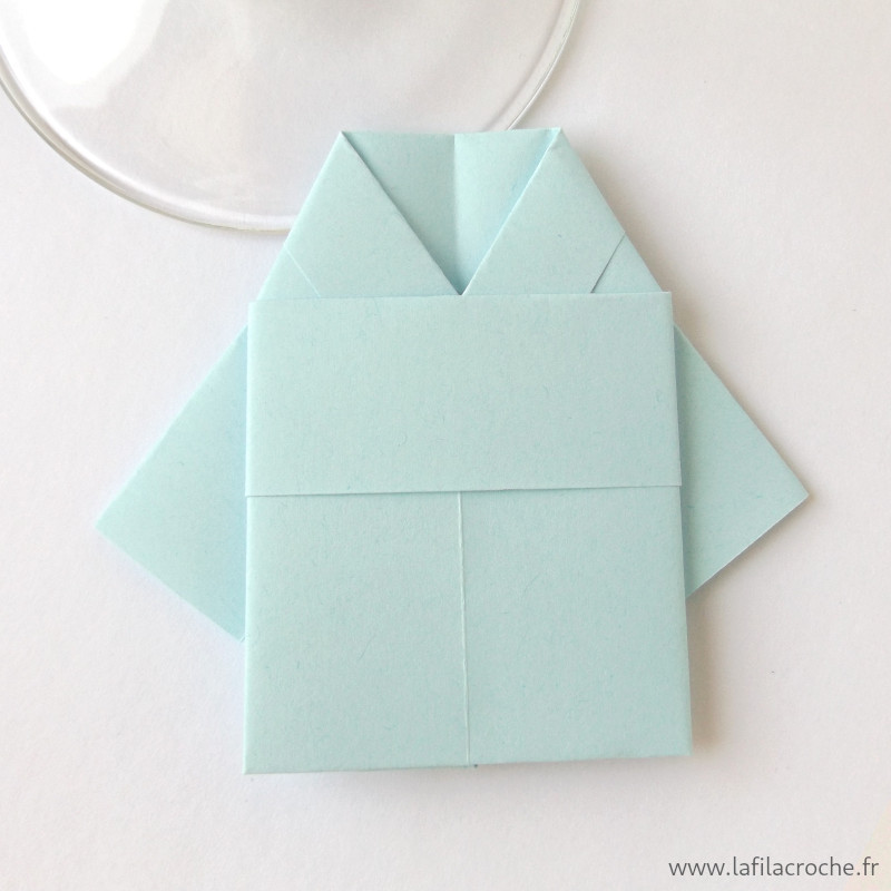 Marque-place kimono bleu clair